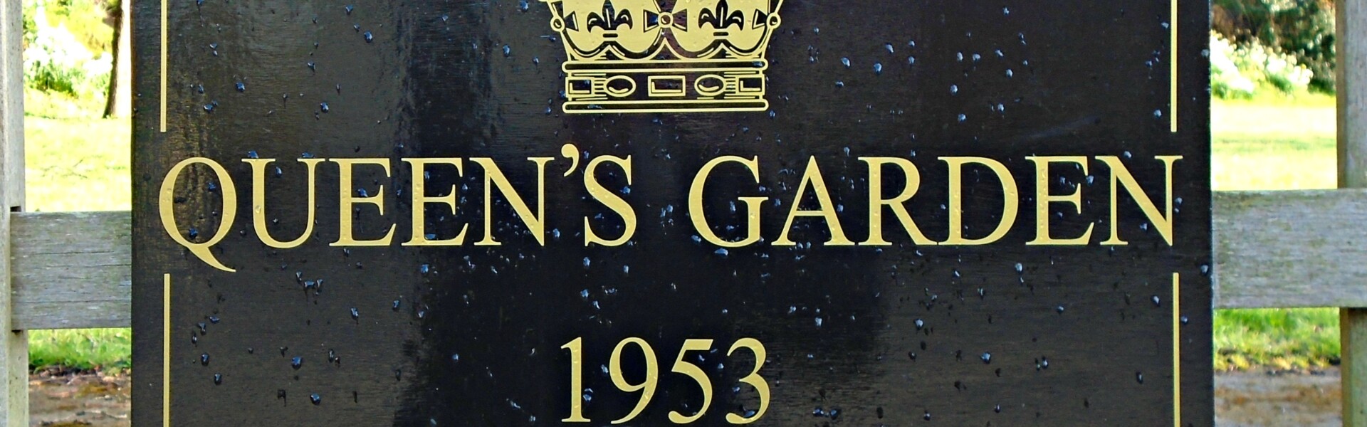 Sign, Queen's Garden 1953