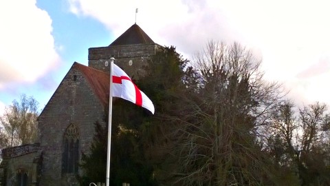 England Flag in Queen's Garden